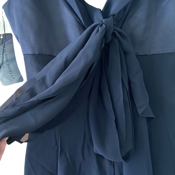 🔥 SALE 🔥 NEW Vintage Adrianna Papell Evenings Navy Blue Sleeveless Long Dress 10 - Picture 10 of 15